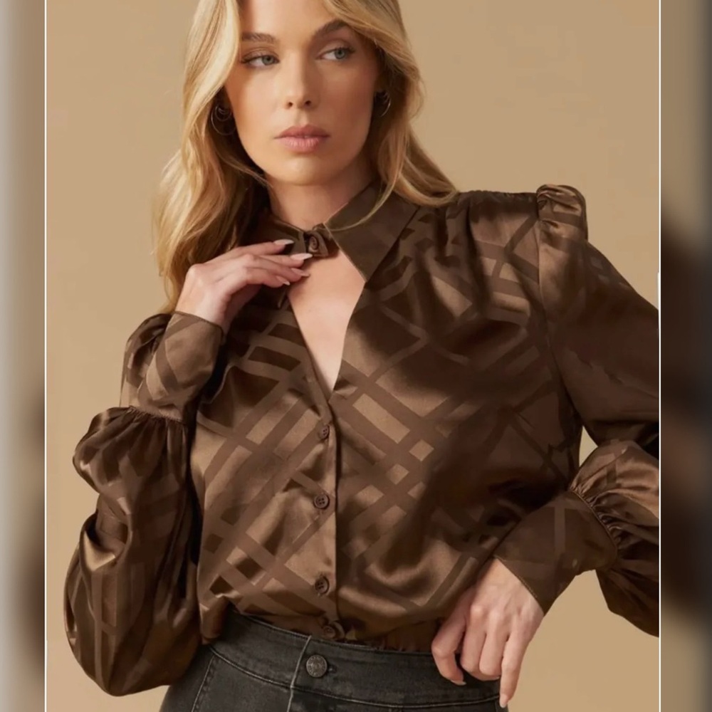 Peek-a-Boo Satin Top